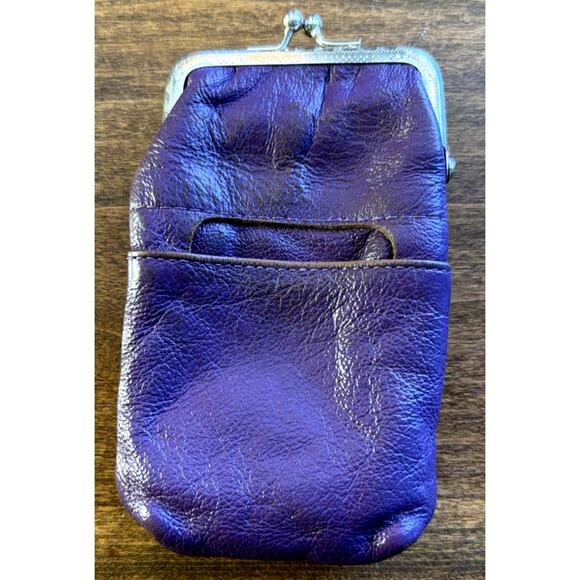 Vintage Purple Leather Kisslock Cigarette/Change Purse - Picture 2 of 8
